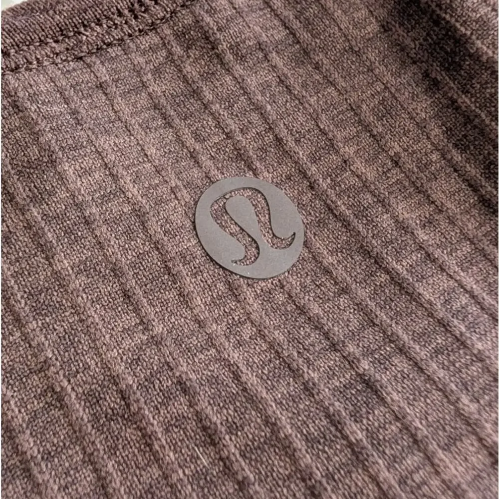 Lululemon Ebb to Street Cropped Racerback Tank Top Womens 6 French Press Brown
